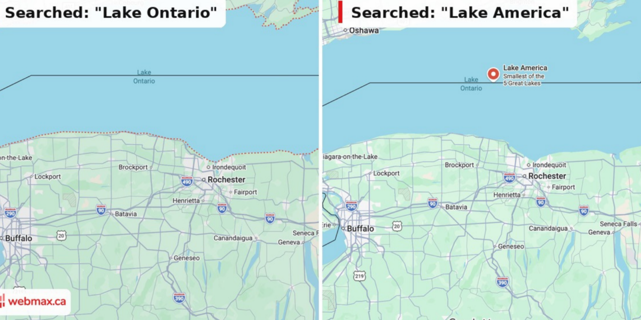 One Lake, Two Names: What Canada’s AI Tools Are Telling People About “Lake America”